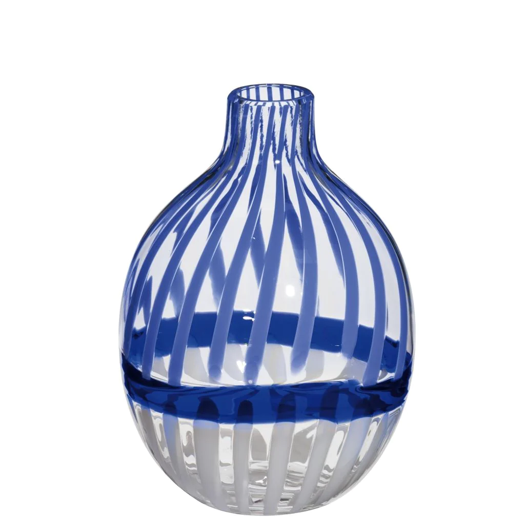 Blue Glass Single Flower Vase